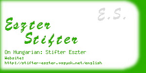 eszter stifter business card